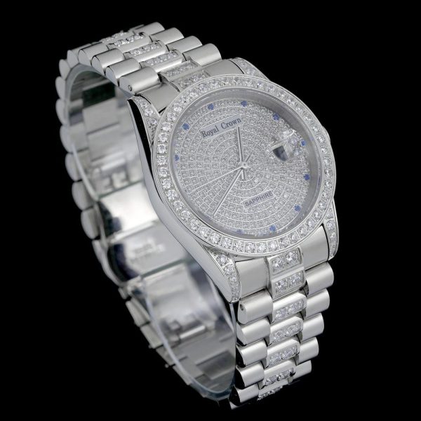 Zircon or Moissanite Luxury Men’s Watch | Iced Out Design | Perfect Gift for Birthday or Anniversary