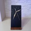 Wood Table Clock, Unique Table Clock, Minimalist Table Clock, Clock on Stand, Table Modern Clock, Desk Clock, Office Clock, Silent Clock