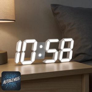3D Digital LED Wall and Desk Clock – Modern Decor with Night Light