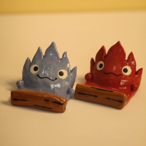 Pre-order Fire Demon Phone Holder, Handmade Pottery, Unique & Fiery Phone Stand, Bold Desk Decor, Stylish Gift for Crafters and Creatives