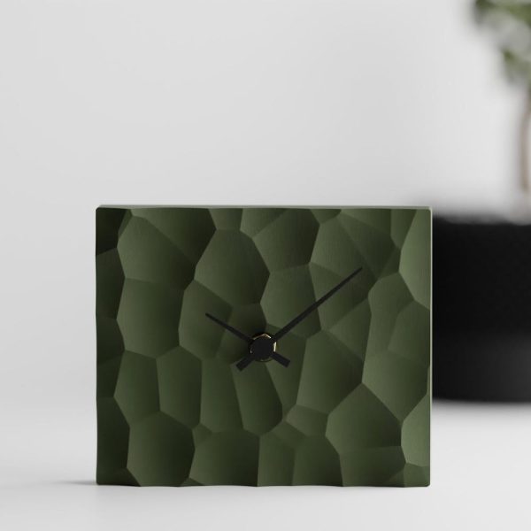 Voronoi Design Desk Clock – Office Desktop Clock – Office Gift – Home Gift