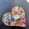 Custom Engraved Optic Crystal Semi Circular Clock 4.5″ tall Desk Clock Award Father’s Day Valentine’s Personalized Free